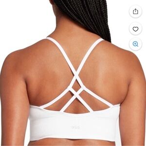 DSG Low Impact Sports Bra ~Large White Activewear